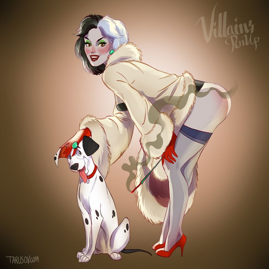 I Illustrated Disney Villains As Pin-Up Girls