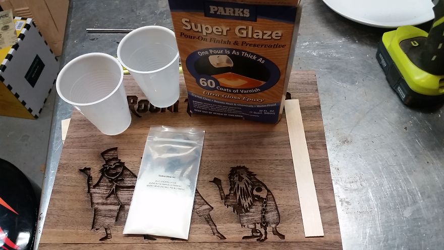 How To Make A Spooky Cutting Board That Glows In The Dark