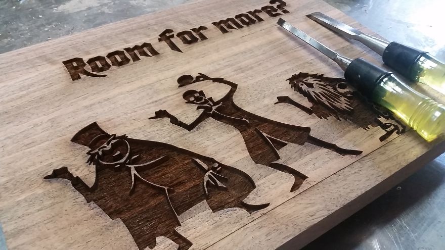How To Make A Spooky Cutting Board That Glows In The Dark