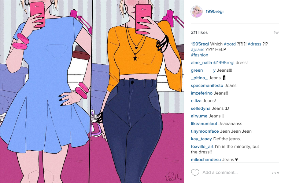 Instagirl Who Is Slightly Different From The Others. A New Webcomic That Uses Social Media.