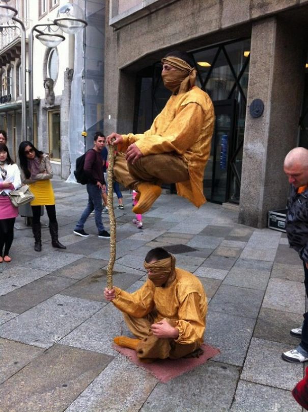 The Secret Behind Levitating Street Performers