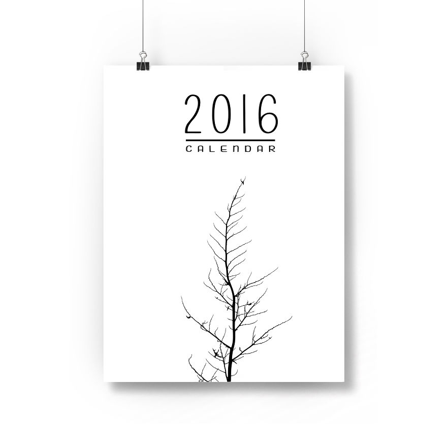 Free Printable 2016 Trees Calendar
