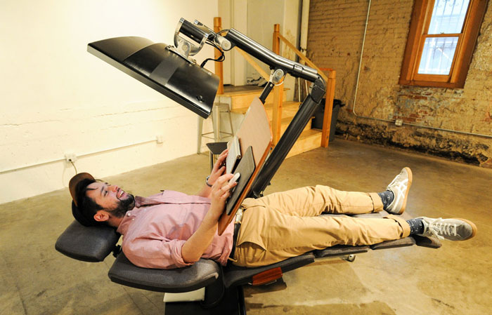 This $5,900 Desk Will Let You Work Lying Down