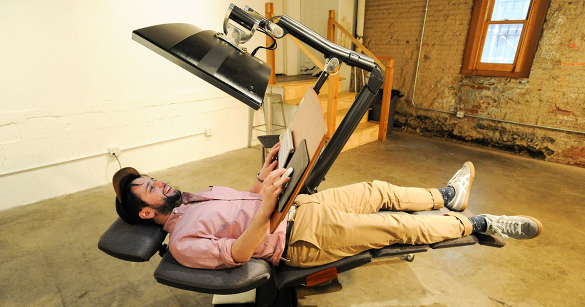 This $5,900 Desk Will Let You Work Lying Down | Bored Panda