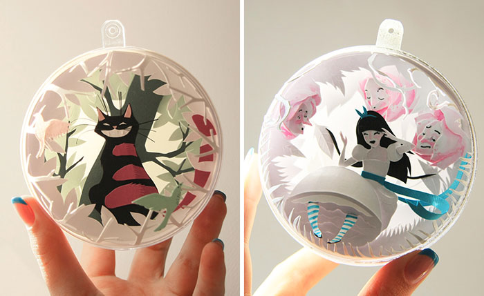 Crazy About Alice: I Made Tiny Paper-Cuts Inspired By “Alice In Wonderland”