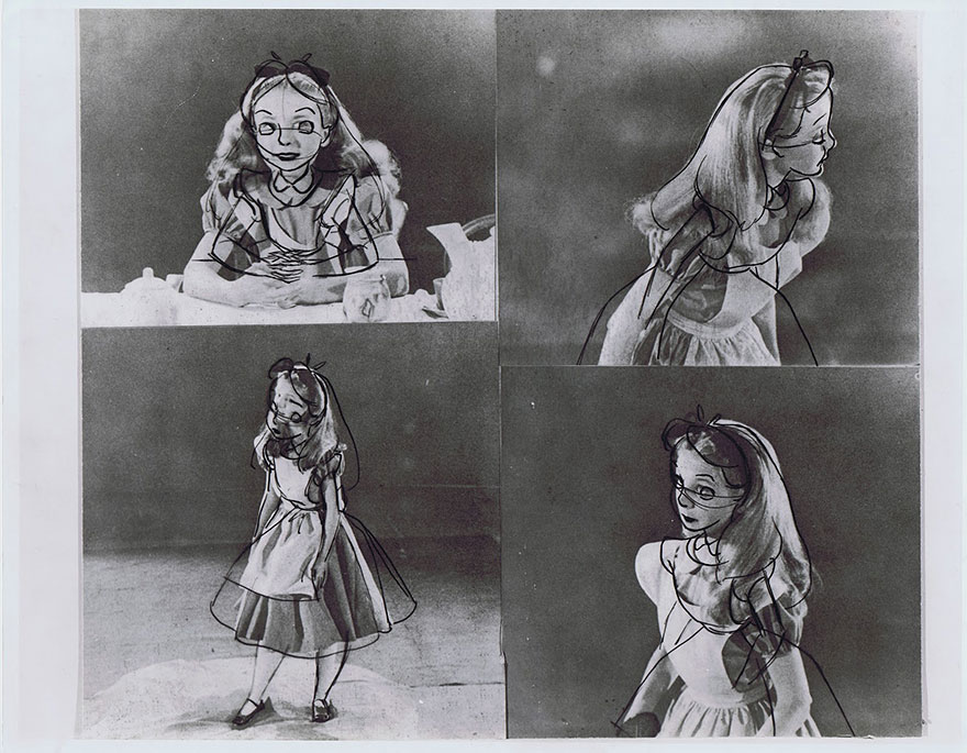 Old Photos Reveal How Disney's Animators Used A Real-Life Model To Draw Alice In Wonderland