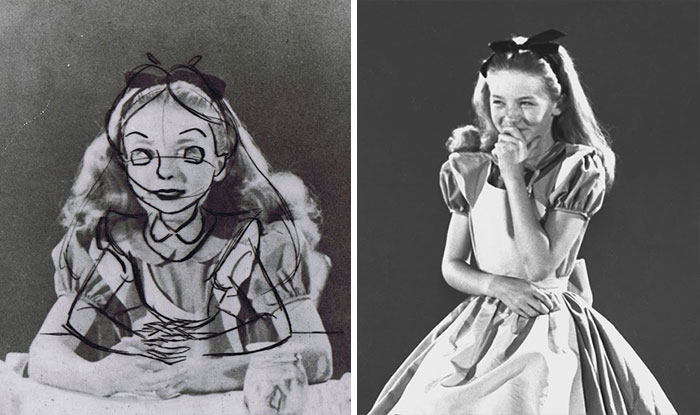 Old Photos Reveal How Disney’s Animators Used A Real-Life Model To Draw Alice In Wonderland