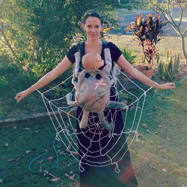 Mom & Baby Spiderweb Costume
