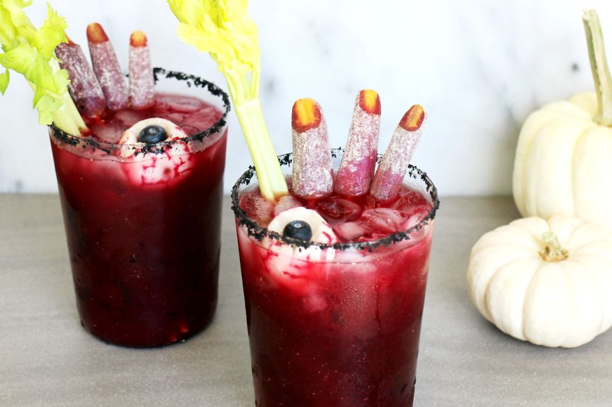How To Make A Creepy Beet ‘n Bloody Mary Halloween Cocktail