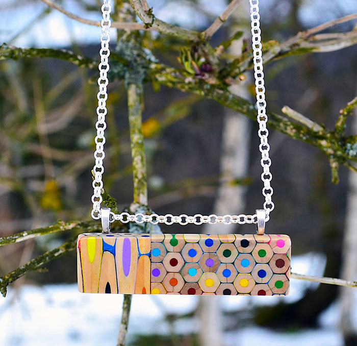 Jewelry Made From Coloured Pencils By Czech Artist