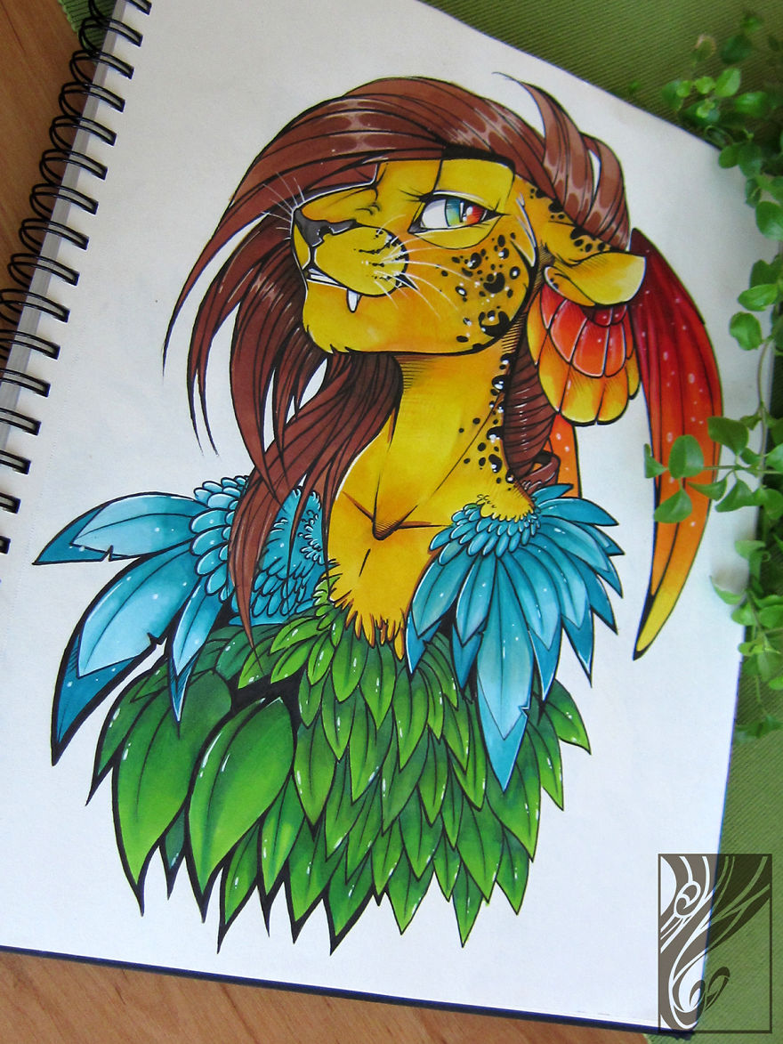 Spiritis: I Fill My Sketchbook With Mandala Animals