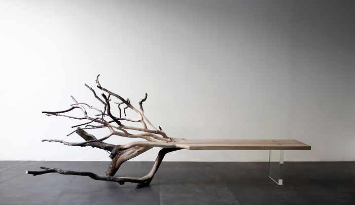 “Fallen Tree” Bench Perfectly Illustrates Where It Came From