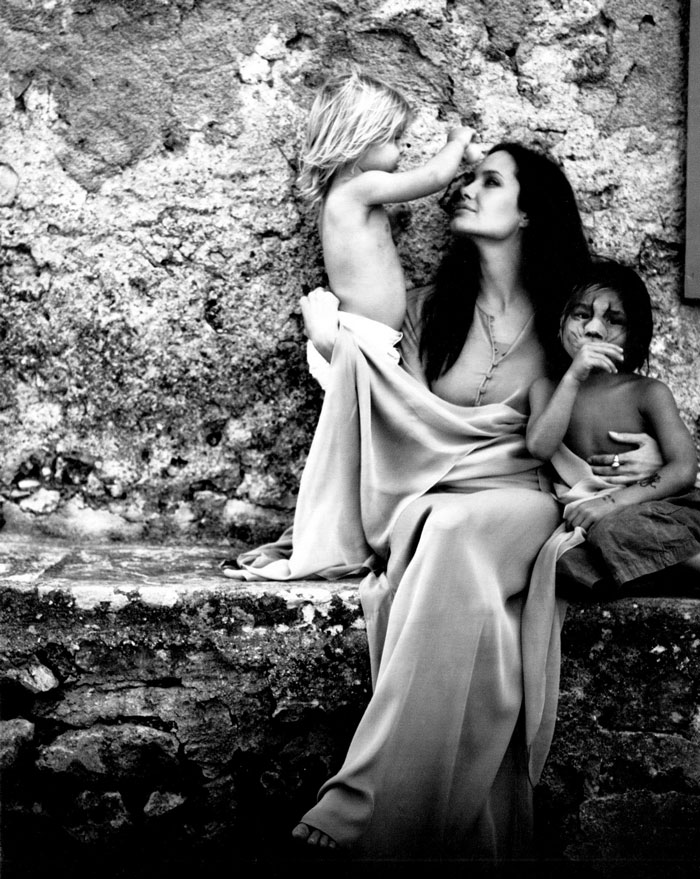 Brad Pitt's Intimate Photos Of Angelina Jolie Offer A B&W Glimpse Into Their Family Life