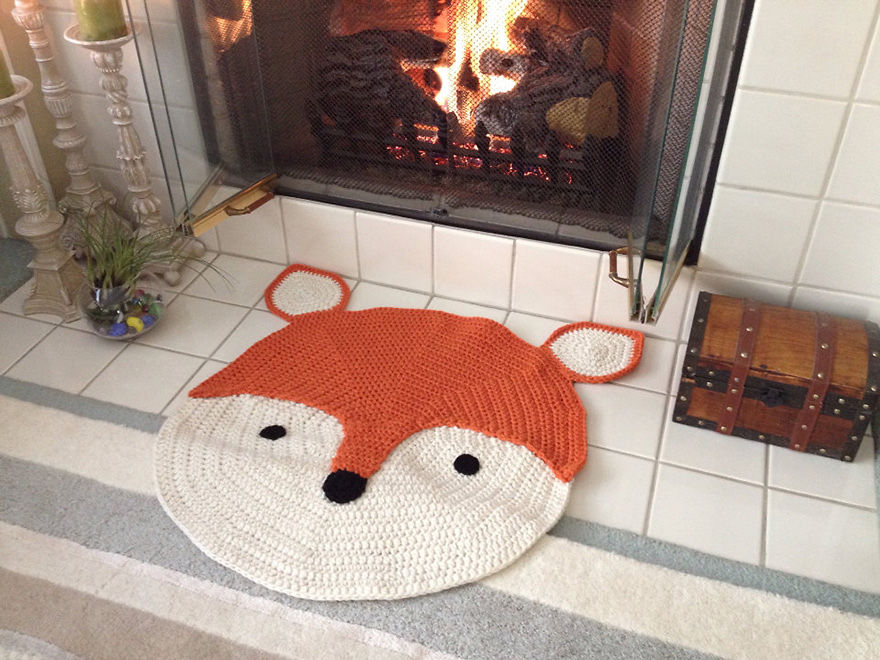 Crochet Fox Rug
