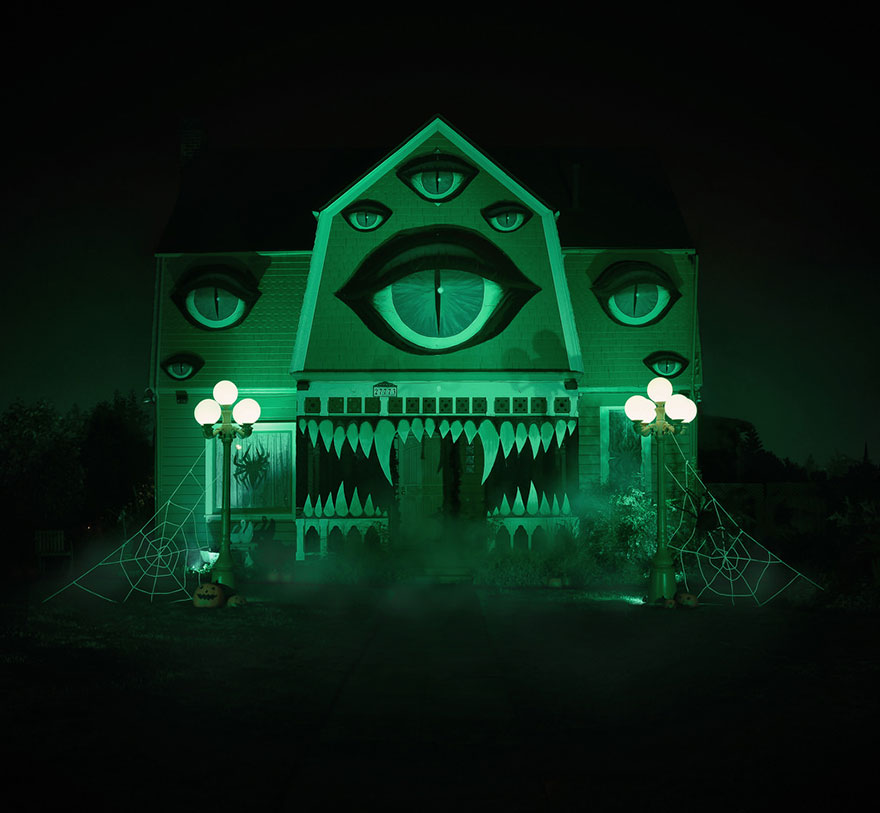 Artist Turns Parents' Home Into Haunted House Straight Out Of A Tim Burton Film