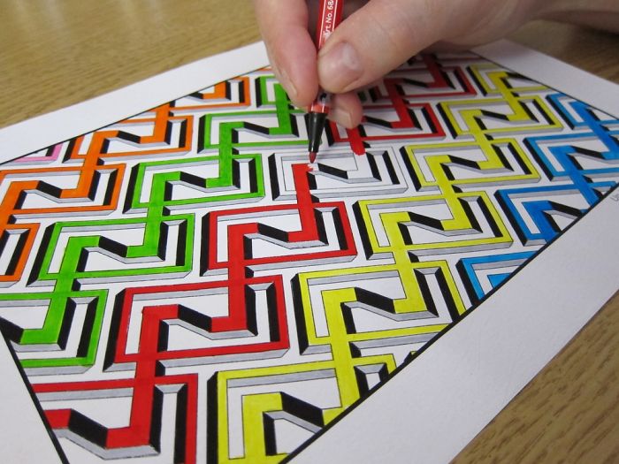 I Created Impossible 3d Optical Illusions You Can Color In