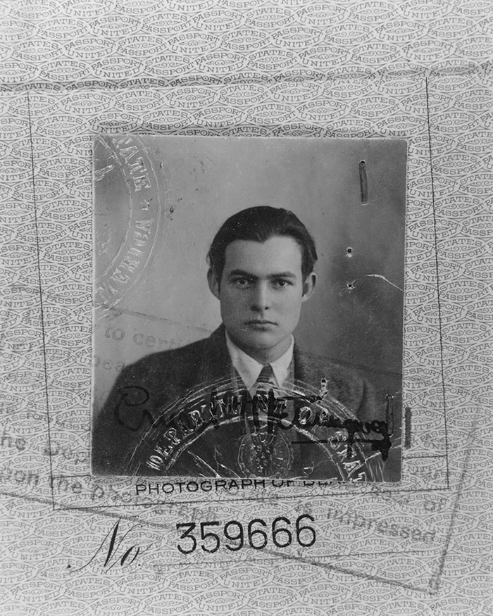 Ernest Hemingway Passport Photograph (1923)