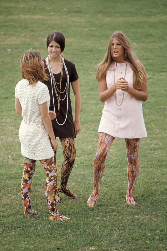Corona Del Mar High School Students Kim Robertson, Pat Auvenshine And Pam Pepin Wear "Hippie" Fashions (1969)