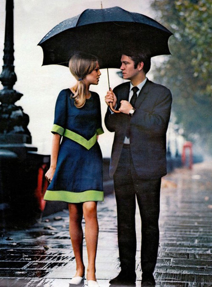 A Stylish Couple In The Rain