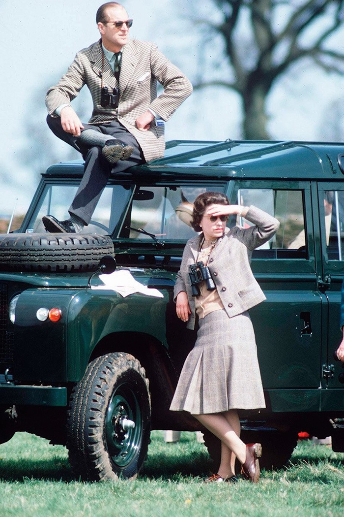 The Queen Elizabeth II And The Duke Of Edinburgh Watching Competitors At The Badminton Horse Trials (1968)
