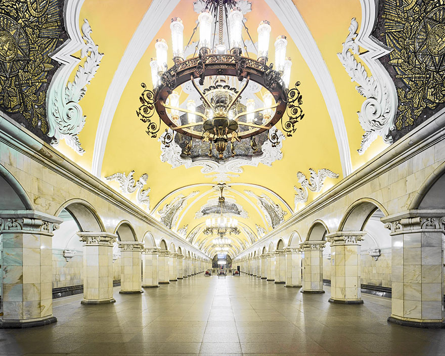 모스크바 지하철 역 건축 러시아 밝은 미래 데이비드 부르 덴 -7