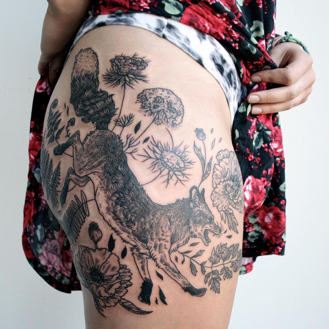 Magical Flora & Fauna Tattoos Inspired By Vintage Drawings