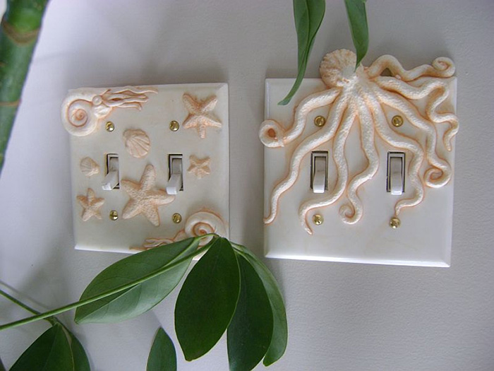 Octopus Double Light Switch Cover