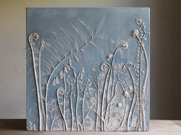 Artist Creates Flower Fossils By Casting Plants In Plaster