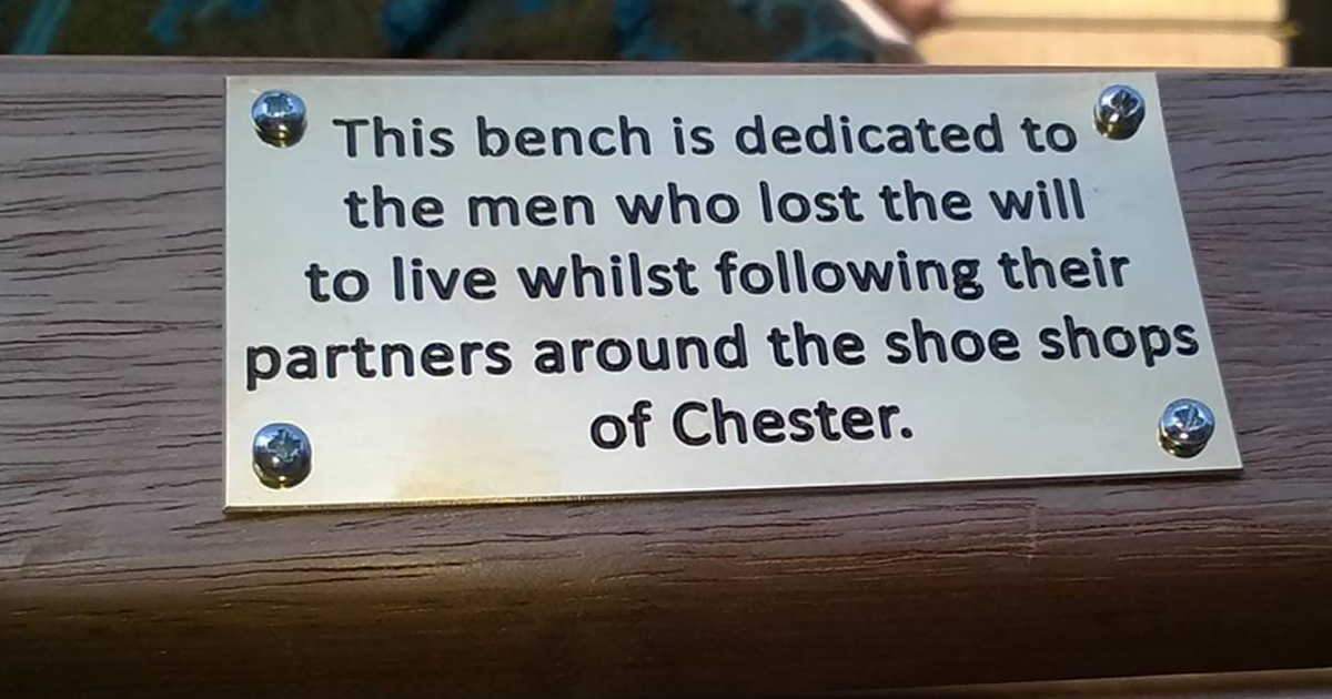 City Council Searches For Pranksters Who Added Funny Signs To Park Benches   Bored Panda
