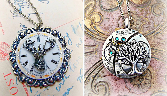 We Turn Old Pocketwatch And Antique Parts Into Steampunk Jewelry