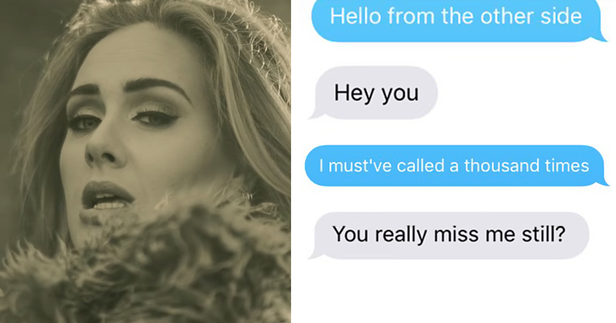 Woman Texts Her Ex Using Only Adele Lyrics And The Result ...