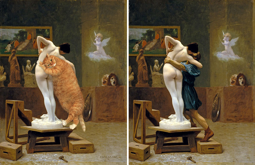 Fat Cat Art: I Insert My Ginger Cat Into Famous Paintings
