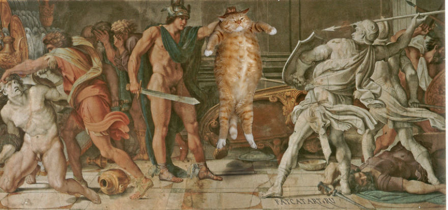 Fat Cat Art: I Insert My Ginger Cat Into Famous Paintings