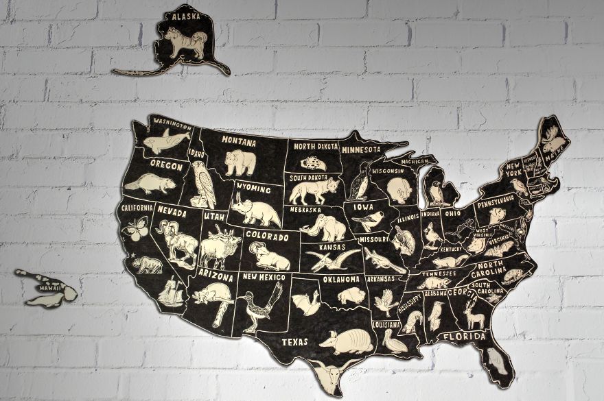 I Spent 25 Hours Making This Wooden Map Of USA