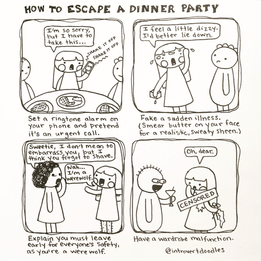 How To Escape A Dinner Party