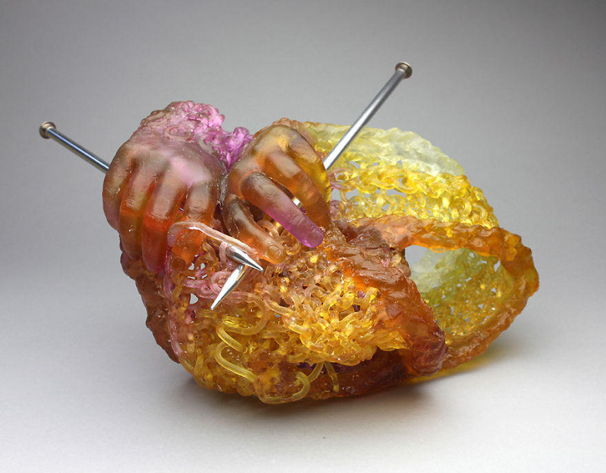 I Knit With Glass To Create Unique Sculptures