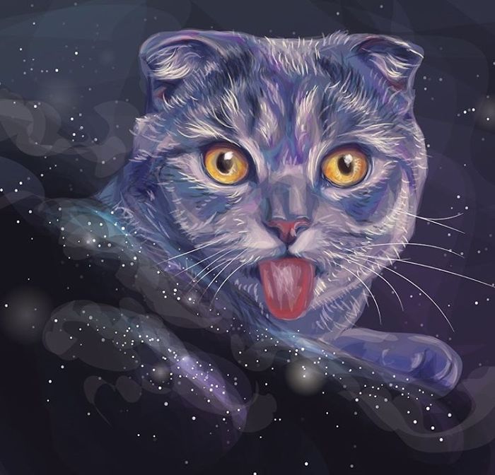 Animals In Space: My Vector Art Leaves People Questioning What The Medium Is