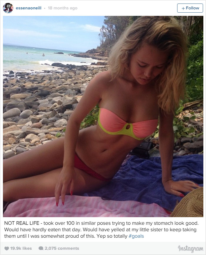 18-Year-Old Model Edits Her Instagram Posts To Reveal The Truth Behind The Photos