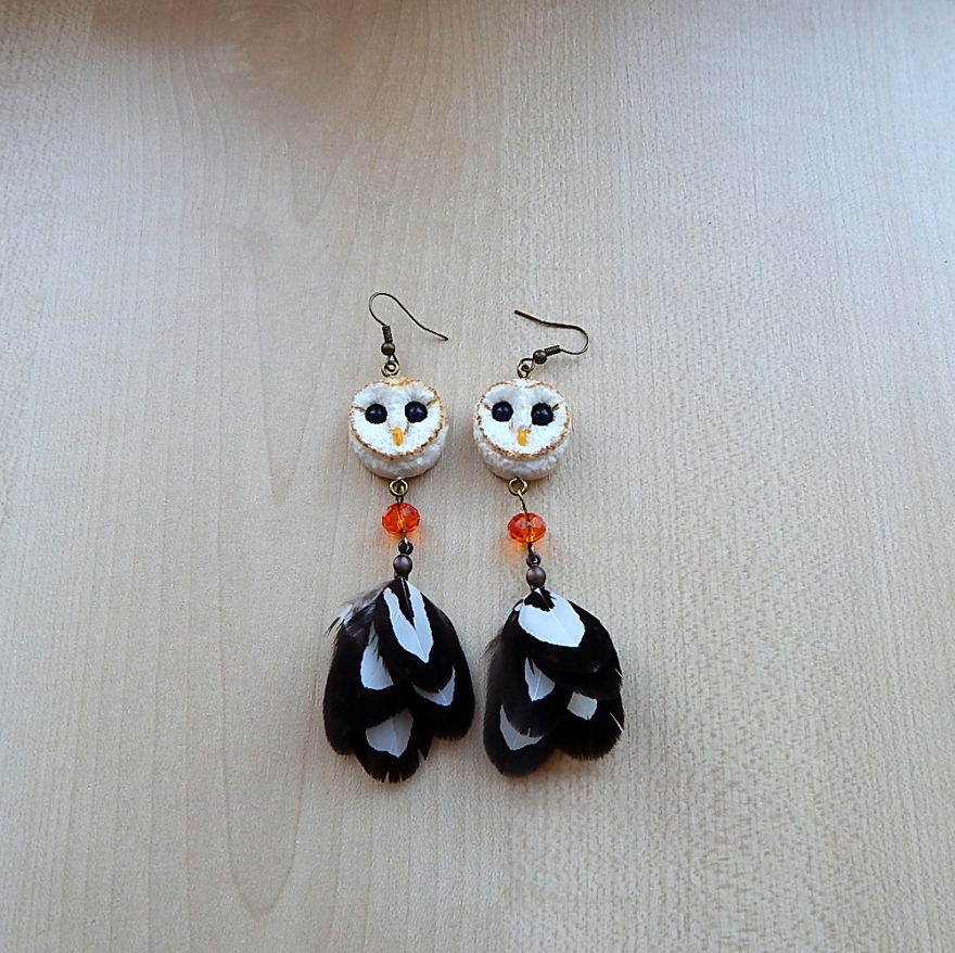 Barn Owl Earrings