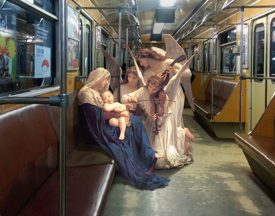 People From Classic Paintings Inserted Into Modern City Life (Part 2)