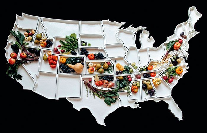 The ’50 United Plates’ Map Set Literally Brings The US To Your Table
