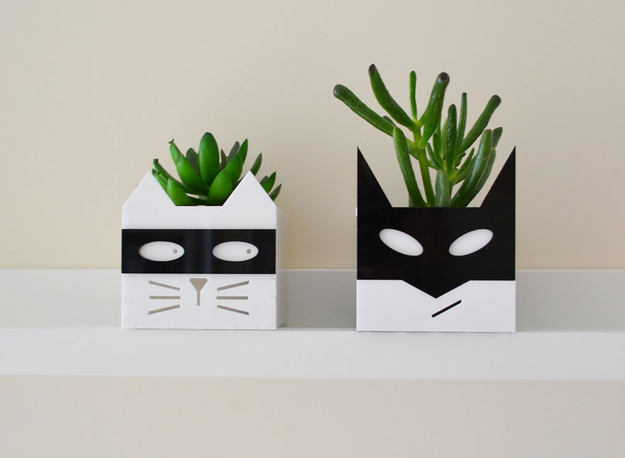 Superhero Or Supervillain Cat Planters