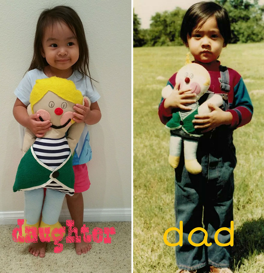 Dad Gives His Childhood Doll's Replica To His Daughter