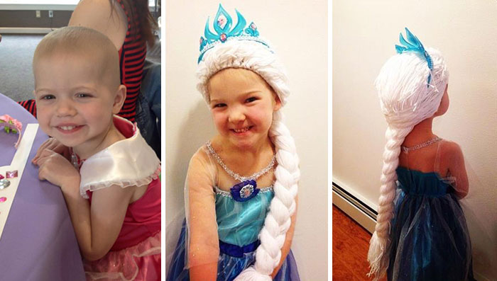 Mom Makes Disney Princess Wigs For Kids With Cancer