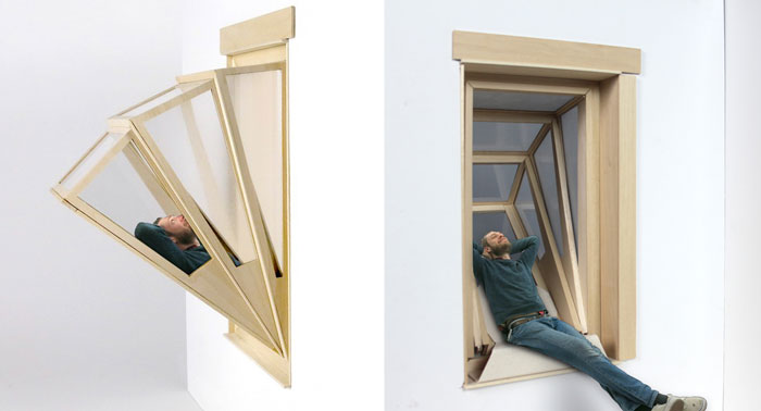 “More Sky” Window Turns Into Balcony To Give Small Apartments Outdoor Experience