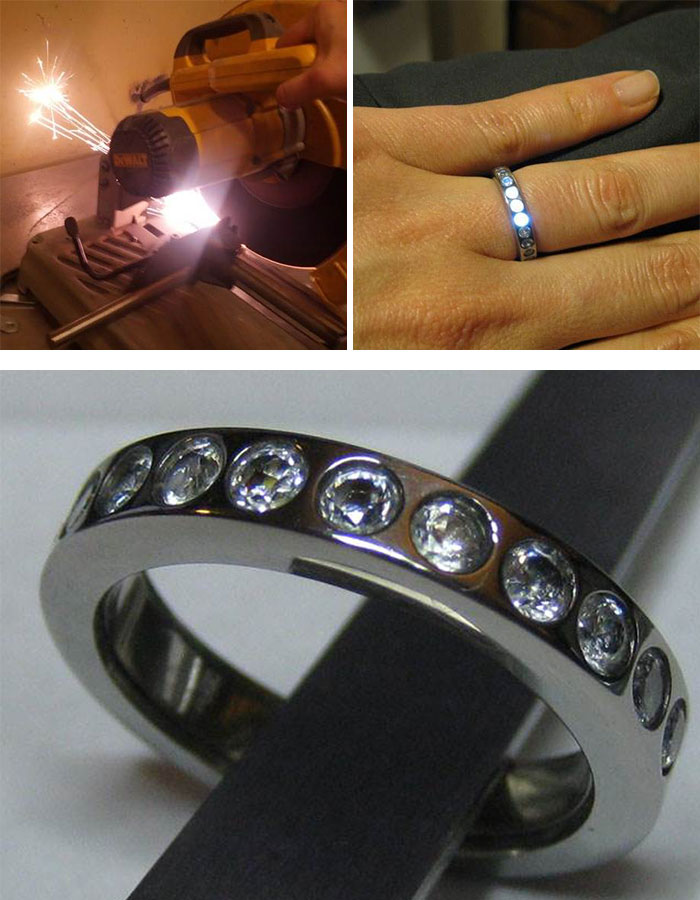 Raw Engagement Ring Geek Gifts Geek Ring Geek Gift Geek Girl Ring Geek Wedding Ring Geek Wedding Geek Jewelry Wood Gift For Geek
