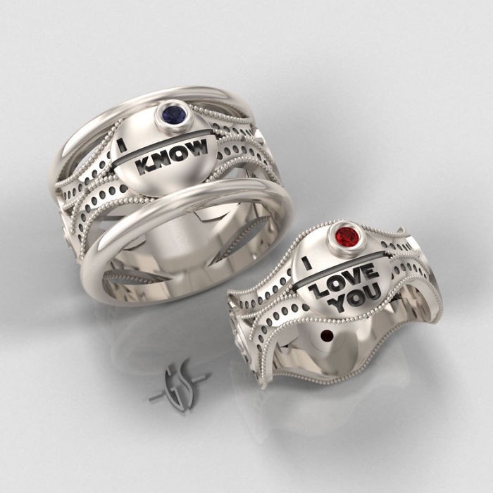 Star Wars Ring Set With Rubies And Sapphire