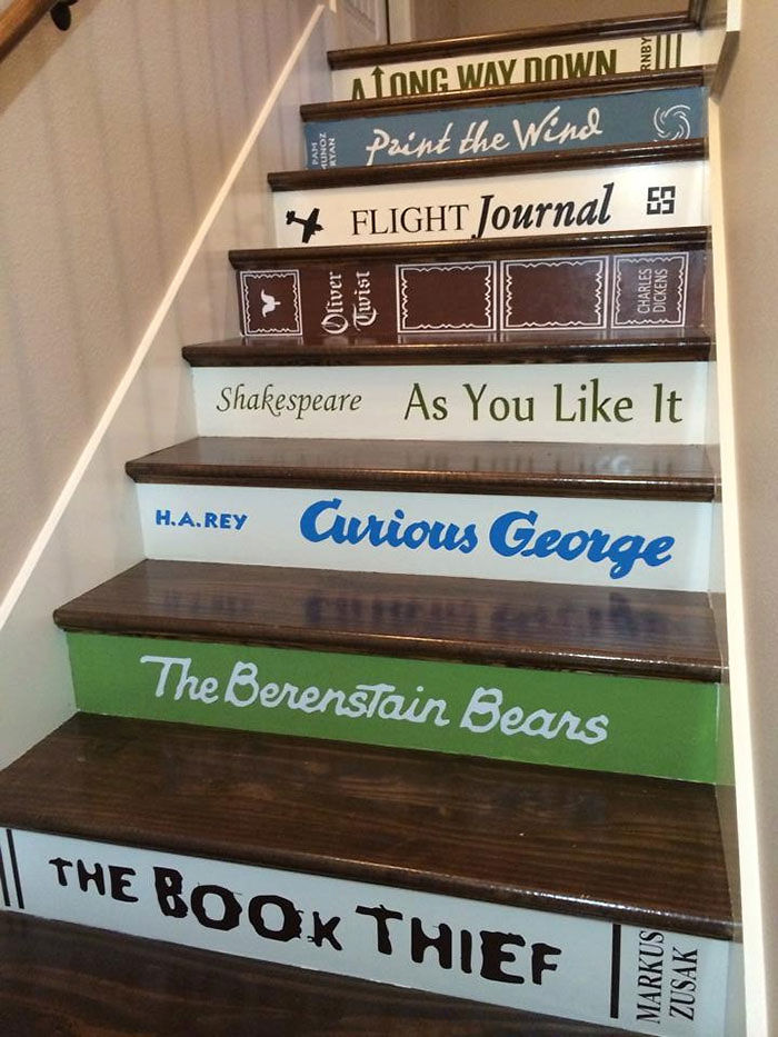Book Decals For Stair Risers