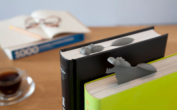 Hippo In Water Bookmark