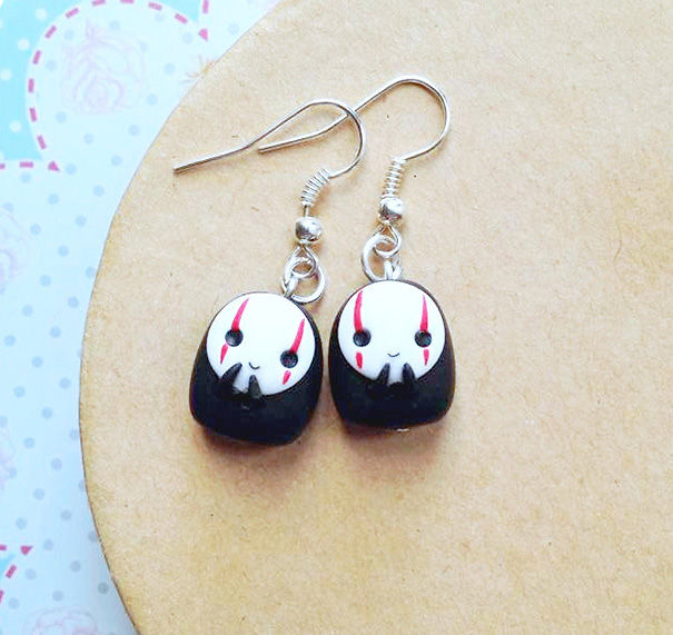 No Face From Spirited Away Earrings